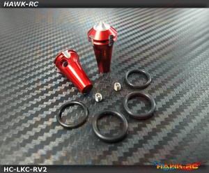 Hawk TX Switch Knobs Cap Red Long V2 (2pcs, Fit All Brand TX)